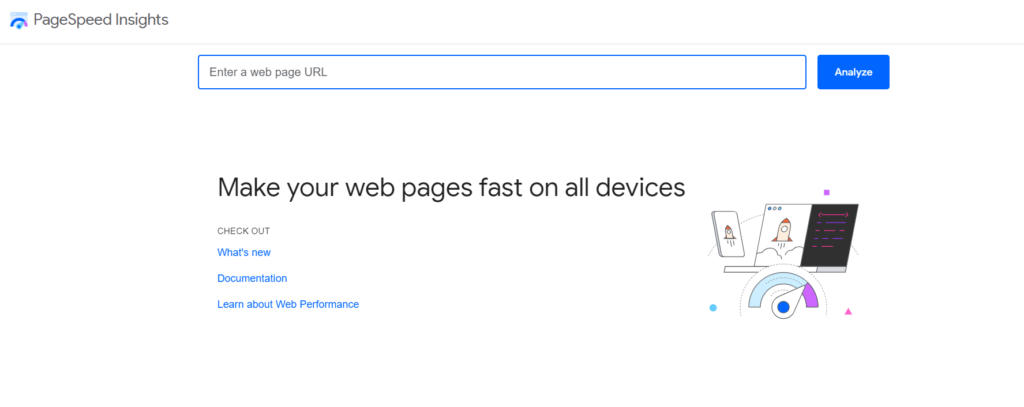 page speed insights image