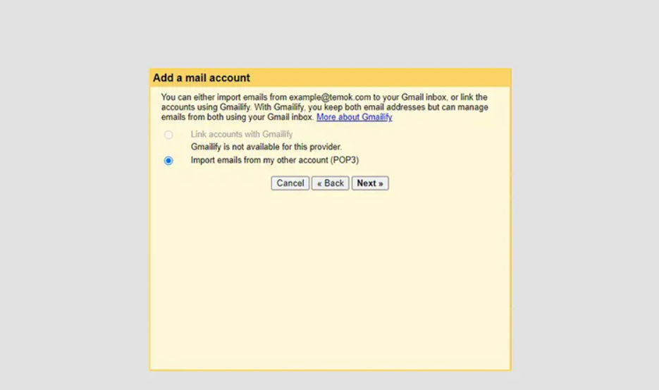 Business Account to a Gmail Account